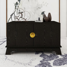 格灿新中式实木禅意玄关柜现代餐边柜客厅装饰柜储物柜酒店家具定制 可定制