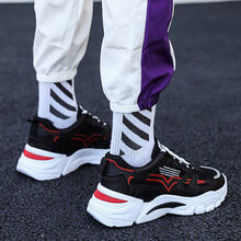 中大童男鞋秋冬季10棉鞋11青少年运动鞋12岁跑步13初中学生老爹14 黑红-潮流款-118-同款袜子 41