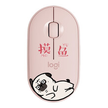 罗技（Logitech）Pebble无线蓝牙鼠标轻音便携鼠标-吾皇系列（粉）
