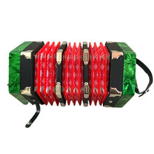 六角手风琴30键全音阶木质六角琴 玛瑙绿 20键