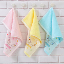 金号 毛巾家纺 卡通款儿童毛巾擦手巾双层无捻吸水洗脸面巾 3条装 红/黄/蓝  52*28cm 55g/条