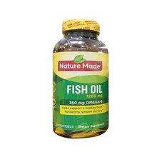 美国直邮Nature Made天维美Omega3深海鱼油软胶囊中老年血*脂