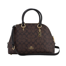 蔻驰（COACH）女士手提单肩斜挎贝壳包 2558 IMAA8 深棕色