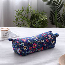 传统虎头枕纯棉老粗布枕套单人荞麦皮硬枕芯儿童护颈椎助睡眠枕头 酒红色 9号色(荞麦壳)