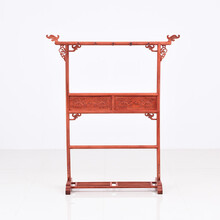 DFJXW F红木家具缅甸花梨（学名：大果紫檀）落地衣架衣帽架挂衣架新中式 实木 原木卧室 长39*宽45*高165cm