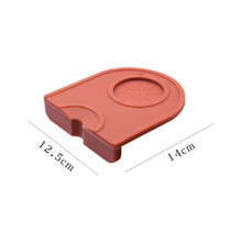 粉锤垫 吧台压粉垫 转角防滑垫 咖啡压粉器专用 布粉器底座硅胶垫 小号-棕色