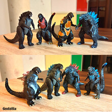 哥斯拉玩具 大号儿童玩具哥斯拉摆件搪胶手办影视Godzilla科幻怪兽动漫模型 8款 哥斯拉 高 9CM，长15CM 标配