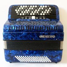 德国进口品质手风琴巴扬手风琴乐器96贝斯60贝斯120贝斯80贝斯专业考级演奏初学 型号S96-巴扬96贝斯蓝色