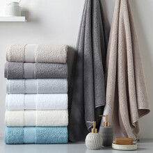 康尔馨 酒店浴巾男成人纯棉长绒棉加厚大毛巾吸水柔软浴巾女情侣家用 蓝色140*80cm