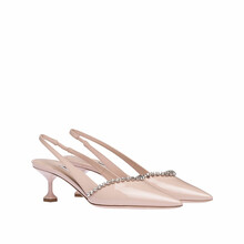 缪缪MIU MIU 女士蜜粉色漆皮高跟鞋 5I360DF055-ZBW-F0236 39