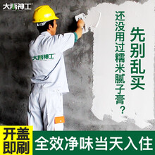 大禹神工腻子膏粉 内墙涂料补墙膏防霉耐水原子灰面修补石膏 5kg*1桶【送工具施工约3㎡】