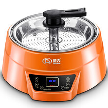 川贵 智能自动升降火锅多功能家用电火锅电煮锅海鲜电蒸锅蒸汽锅 橙色 5L