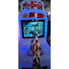 游戏厅大型游戏机射击类模拟游戏新款英伦风迷你儿童投币游艺游乐设备电玩疯狂赛车射水 迷你大战鬼子18合一