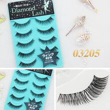 Diamond lash假睫毛女超自然仿真眼睫毛半截眼尾网红美睫空气睫毛 03205 浓密卷翘款