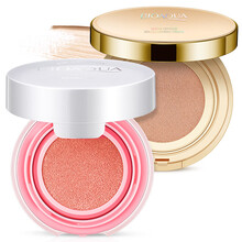 泊泉雅腮红气垫 胭脂膏初学者保湿自然裸妆修容腮红粉 气垫腮红浅粉色+气垫BB自然色