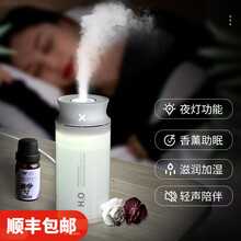 一粒（yili）车载加湿器空气净化香薰卧室婴儿孕妇迷你静音usb手持家用车内喷雾抖音同款 简约白【定时防干烧/家车两用】