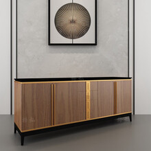 格灿新中式玄关柜轻奢现代鞋柜入门隔断碗柜实木酒柜餐边装饰柜储物柜 玄关柜2040*520*830