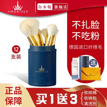 尔木萄（AMORTALS）星动化妆刷套装特种细纤维毛散粉刷腮红刷轮廓刷粉底刷晕染刷眼影眉刷唇刷生日 【星动化妆刷12支】收纳桶+纳包+专用清洗剂