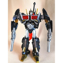擎天柱变形金刚玩具领袖之证阿帕奇 TFP之证APC-Toys冲锋柱总司令官 黑金版冲锋柱