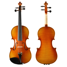小提琴专业级成人手工小提琴进口欧料意大利风格小提琴纯手工制作 1/2款式二乌木配件