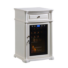 馬仕卡（muskka）高端实木红酒柜 电子压缩机恒温酒柜 茶叶冷藏柜冰吧酒柜 ECTW18718 压缩机制冷象牙白色