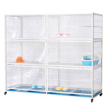 筱宠三层展示笼繁殖笼猫笼狗笼子带隔断子母笼可分体双层多层泰迪寄养笼大号猫笼子 三层上下可连通款214*70*183CM带隔断