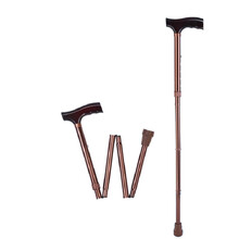 祝浩康 拐杖铝合金老人拐棍助步器防滑手杖助行器可伸缩高低可调手杖折叠锁箍手杖 深把手折叠手杖