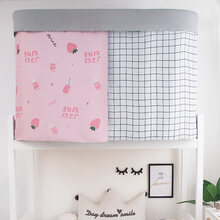 恬景 u型轨道 加厚学生床宿舍床帘全强遮光布上铺上下铺女滑轨支架帘子 草莓果:2片帘+防尘顶+轨道支架·3面遮光 其它