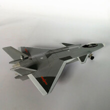元旦礼物歼20飞机合金模型战斗轰炸机仿真儿童玩具大号武装10直升机礼物 歼二十战斗机隐形灰