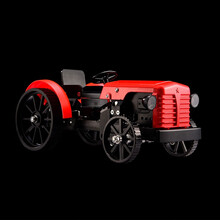 土星文化工匠师拖拉机金属益智拼装玩具创意礼品DIY摆件动手组装模型 红色