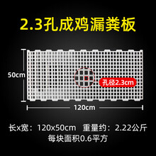 鸡用漏粪板 雏鸡鸭鹅加厚塑料接粪板禽用鸡舍养殖设备 2.3孔成鸡漏粪板120*50cm
