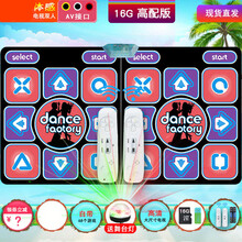 欢舞电脑男女家用单双人跳舞毯电视两用健身运动无线体感跑步机家庭游戏跳舞毯 欢53N双人情人16G卡读卡器+2手柄DC+舞台灯