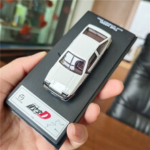 TM 1:64丰田AE86 hobby japan头文字D仿真合金汽车模型带底座展示罩 TM AE86头文字D 白盖