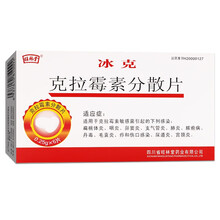 旺林堂 冰克 克拉霉素分散片 0.25g*6片  支气管炎 上呼吸道感染 下呼吸道感染 Rx 1盒装