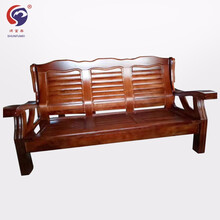 顺富美 SHUNFUMEI 木质沙发 中式木制家具客厅小户型木沙发 三人位