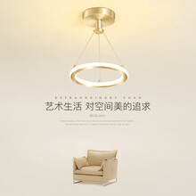 北欧过道走廊LED灯简约现代门庭入户玄关创意轻奢圆形阳台吸顶灯 豪盛特 黑色 20*30CM 三色变光19W