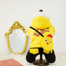 InnoPet小狗狗衣服韩版四脚秋冬装泰迪冬季奶猫咪宠物比熊博美法斗小型犬幼犬秋季加厚 「冬季加厚」黄色小鸡背包四脚 XS(建议2-3斤-背长20-胸围36)