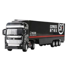 儿童玩具车仿真邮政快递货柜车卡车运输车货车回力摩托玩具车 顺风货柜车中号【31.5CM】