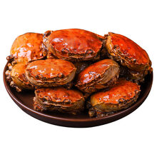 香辣蟹罐装熟食小螃蟹大闸蟹麻辣海鲜零食即全母蟹一元蟹 【全母300克2罐】香辣