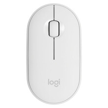 罗技（Logitech）Pebble鹅卵石无线蓝牙薄款台式笔记本苹果mac家用商务办公便携时尚 【Pebble】米白色