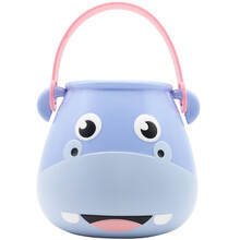 费雪儿童沙滩玩具套装挖沙铲夏日海边戏水小水桶沙漏喷水壶婴儿宝宝洗澡玩具加厚 F0105河马沙滩桶