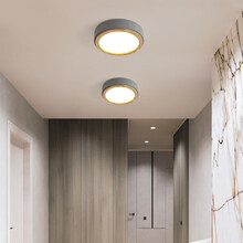 箭牌照明（ARROW）北欧长条吸顶灯玄关走廊过道灯创意原木卧室灯现代简约led吸顶灯 圆形26CM-单色暖光