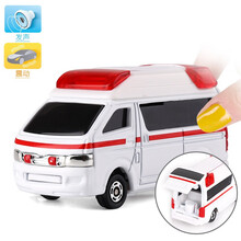 多美（TakaraTomy）多美卡4D仿真合金小汽车模型男孩玩具 声效振动体感GTR警车救护车 6号丰田救护车（4d振动体感+声效）