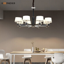 昊派照明（HOOPAID）LED吊灯现代简约客厅灯个性轻奢餐厅灯防蚊吊灯灯具 奢简/8直径85cm高可调140瓦