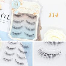 INSTALASHES日本假睫毛女眼睫毛超自然半截眼尾网红自然浓密素颜 114：网红簇状自然款 日常妆容万用