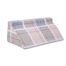 冀德福 高密度加强海绵体位垫 卧床老人病人翻身垫瘫痪病人三角枕垫R型侧翻身护理垫家用翻身枕侧身靠背 防滑纯棉炫彩格布套+高弹海绵】大号