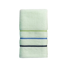 洁丽雅毛巾 纯棉吸水绣花素色柔软洁面巾擦脸巾节日送礼团购 单条装【3条起不要运费】 缎档-绿色