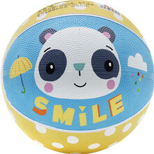 费雪(Fisher-Price)玩具球15cm 卡通小皮球拍拍球幼儿园橡胶波点篮球女男孩红蓝黄色F6006-2