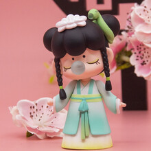 与子成说盲盒正版 今夕何夕3代与子成说盲盒可爱女生手办情侣古风公仔摆件 小青