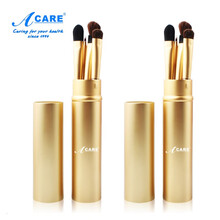 阿嚓热 眼影刷5支装腮红刷散粉刷迷你便携化妆刷子套装带收纳筒 金色2套 其它材质